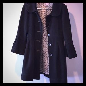 Nanette Lepore Pea Coat 100% Cotton Self -Size M